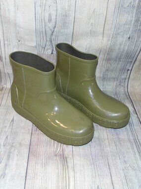 UGG Drizlita Olive Green Rubber Waterproof Boots Womens Size 10 (9)